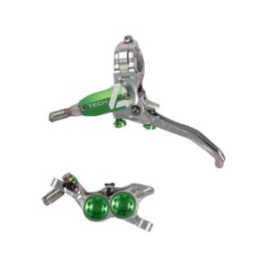 FRENO DE DISCO HOPE TECH 4 V4-PLATA /VERDE-UND.