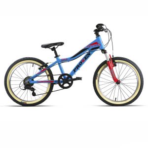 BICI 20" NIÑO ALUM. AZUL/ROJO "PROWEN" 6VEL SUSP DELT 2025